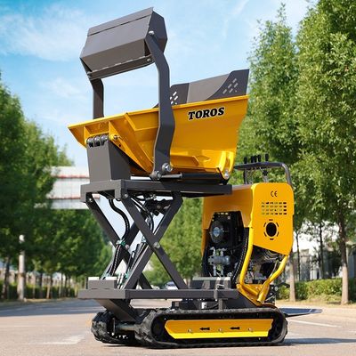 500kg Self Loading Tracked Dumper 20mpa Desain Ringan Fungsibilitas serbaguna