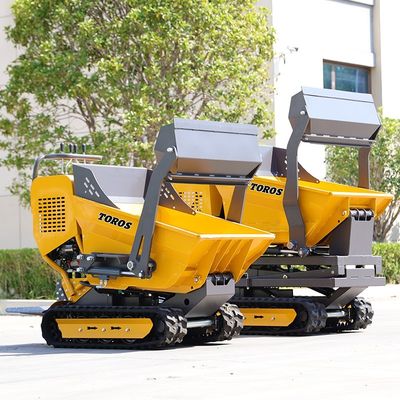 Kebun 500kg Track Dumper Skala Kecil Kebisingan rendah