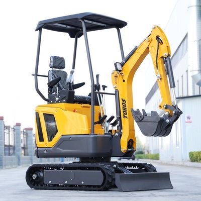 Excavator Mini Crawler yang dapat diandalkan 1600kg Berat Operasi 30° Kemampuan Mendaki