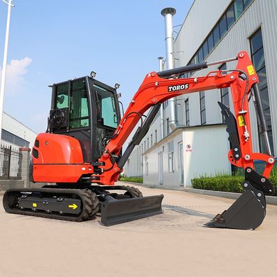 Toros 3,5 Ton Mini Excavator Dengan Mesin Kubota Micro Digger Mult Functions bagger