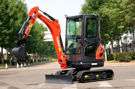 Crawler Toros Mini Excavator 2,6 Ton Peralatan Penggalian Kecil Untuk Perbaikan Jalan