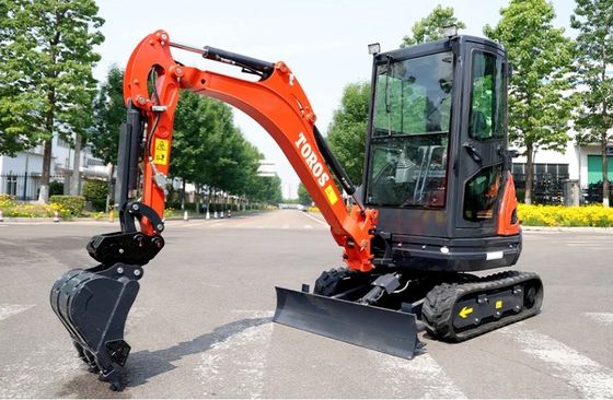 Crawler Toros Mini Excavator 2,6 Ton Peralatan Penggalian Kecil Untuk Perbaikan Jalan