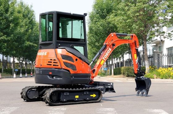 Crawler Toros Mini Excavator 2,6 Ton Peralatan Penggalian Kecil Untuk Perbaikan Jalan