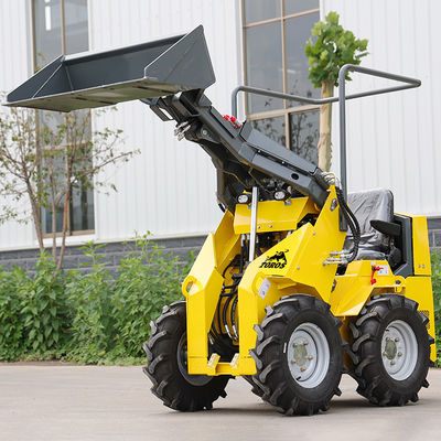 Mini Skid Steer Loader Disetujui EPA Loader Crawler Kecil Bertenaga Diesel Pilihan warna ganda